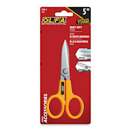 Olfa Serrated-Edge Stainless Steel Scissors - 5" front of packaging