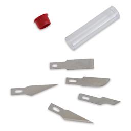 Excel Blades Hobby Blades - Stainless Steel, Safety Tube Package, 5 Light Duty Blade Assortment, Out Of Package