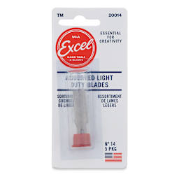 Excel Blades Hobby Blades - Stainless Steel, Safety Tube Package, 5 Light Duty Blade Assortment