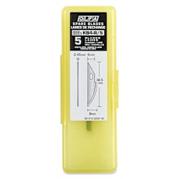 Olfa Curved Carving Art Blades - Pkg of 5, top of the carrying case with lid closed