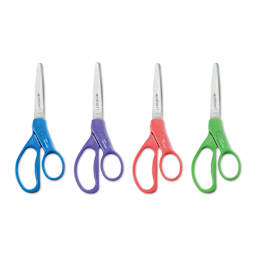 Westcott Anti-Microbial Protection Hard Handle Student Scissors showing all color variants