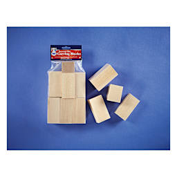 Midwest Products Mini Carving Block Bag - Basswood Assortment, packaging and contents