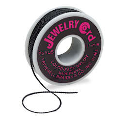 Nylon Jewelry Cord - Side view of Black Cord Spool
