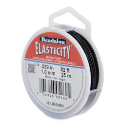 Beadalon Elasticity Cord - 1.0 mm x 82 ft, Black