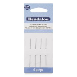 Beadalon Big Eye Beading Needles - Pkg of 4, 2-1/4" front of packaging