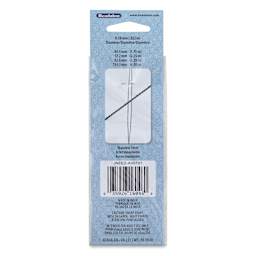 Beadalon Big Eye Beading Needles - Pkg of 4, Assorted Sizes back of packaging