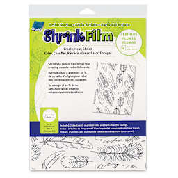 Grafix Artist Series Shrink Film - Feathers Design by Gina Lee Kim, front of the packaging