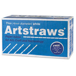Artstraws Paper Tubes, front of Classroom Pack of White Straws