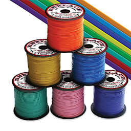 Pepperell Rexlace Plastic Lacing - 6 color spools shown stacked