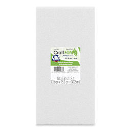 FloraCraft CraftFōM Blocks and Shapes - 1" x 6" x 11.9", Block - front of packaging