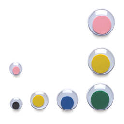 Creativity Street Colored Wiggle Eyes - Assorted Colors and Sizes, Round, Pkg of 100