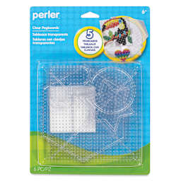 Perler Fused Bead Pegboard - Small and Large Shapes, Set of 5 - front of packaging