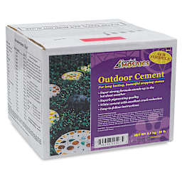 Jennifer's Mosaics Outdoor Stone Cement - Left angled view of package