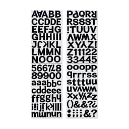 Darice Block Font Letter Stickers - Black
