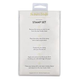 The Paper Curator Clear Stamp Set - Time Piece, back of package