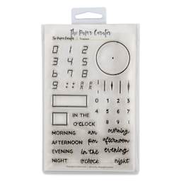 The Paper Curator Clear Stamp Set - Time Piece, front of package