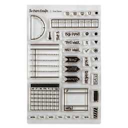 The Paper Curator Clear Stamp Set - Goal Setter