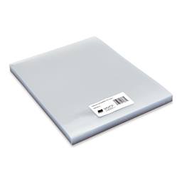 Grafix Shrink Film - 8.5" x 11", Shrink Film, Clear, 50 Sheets front of packaging, angled view