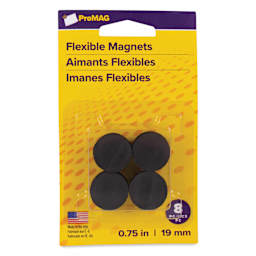 ProMag Flexible Button Magnets - Pkg of 8, Standard Energy, 3/4" front of packaging