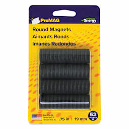 ProMag Flexible Button Magnets - Pkg of 52, Standard Energy, 3/4" front of packaging