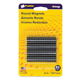 ProMag Flexible Button Magnets - Pkg of 52, High Energy, 1/2" front of packaging