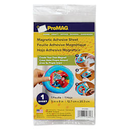 ProMag Magnetic Sheet - 5" x 8", Adhesive, Sheet, packaging