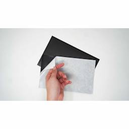 ProMag Magnetic Sheet - 5" x 8", Adhesive, Sheet, adhesive cover being peeled