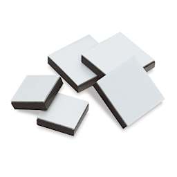 ProMag Adhesive Magnetic Squares - 1" x 1", Pkg of 4