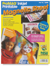Magnetic Inkjet Sheets - Top view of package of 5 sheets