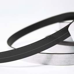 ProMag Adhesive Magnetic Tape Roll - 1/2" x 25 ft close up to show magnetic side