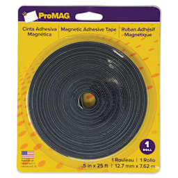 ProMag Adhesive Magnetic Tape Roll - 1/2" x 25 ft front of packaging
