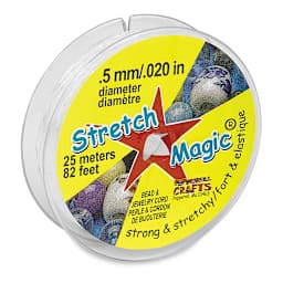 Stretch Magic Jewelry Cord - Spool of .5 mm Clear Cord upright