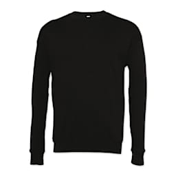 Bella + Canvas Unisex Sponge Fleece Drop Shoulder Sweatshirt - Black, Large - front