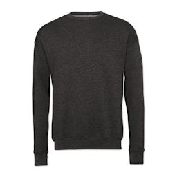 Bella + Canvas Unisex Sponge Fleece Drop Shoulder Sweatshirt - Dark Grey Heather, Small - front