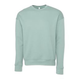 Bella + Canvas Unisex Sponge Fleece Drop Shoulder Sweatshirt - Dusty Blue, X-Large - front