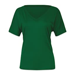 Bella + Canvas Slouchy V-neck T-shirt - Kelly, Medium - front