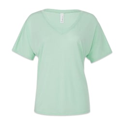 Bella + Canvas Slouchy V-neck T-shirt - Mint, Small - front