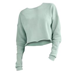 Bella Canvas Cropped Crew Fleece - Dusty Blue, Large