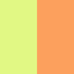 Pepperell Rexlace Duo - Close-up of Yellow and Orange Duo Lacing