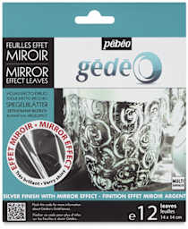Pebeo Gedeo Mirror Effect Metal Leaves - Front of Silver Leaf package
