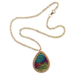 Sculpey Oven-Safe Silicone Cabochon Mold - finished necklace example