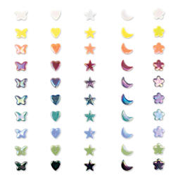Diamond Tech Whimsy Shape Tiles - Iridescent, Assorted Shapes