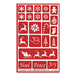 Armour Over ‘N’ Over Glass Etching Stencil - Holiday Baubles