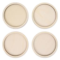 Plaid Mod Podge Resin Molds - Plywood Coaster, Pkg of 4