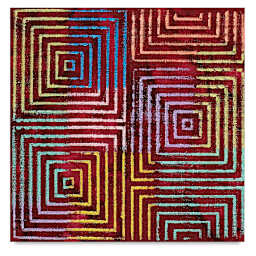 Cedar Canyon Rubbing Plates - Finished art using 1 Op Art design