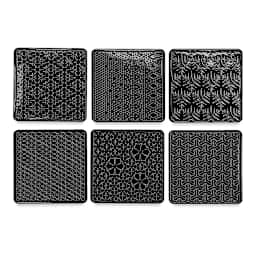 Cedar Canyon Rubbing Plates - Front view of 6 Triangles design plates