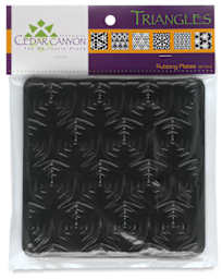Cedar Canyon Rubbing Plates - Front view of package of Triangles design plates