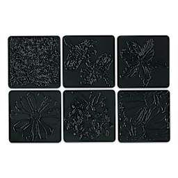 Cedar Canyon Rubbing Plates - Front view of 6 Garden Flowers design plates