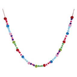 Darice Pom Pom Garland - Multicolor Bright, 6 ft