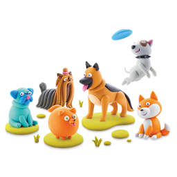 Fat Brain Toys Hey Clay Kit - Dog Story finished project examples
